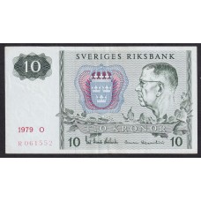 SUECIA 1979 BILLETE DE 10 KORONAS